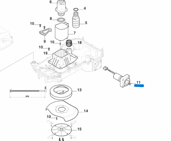 Varikliukas STIGA roboto 381395003/0