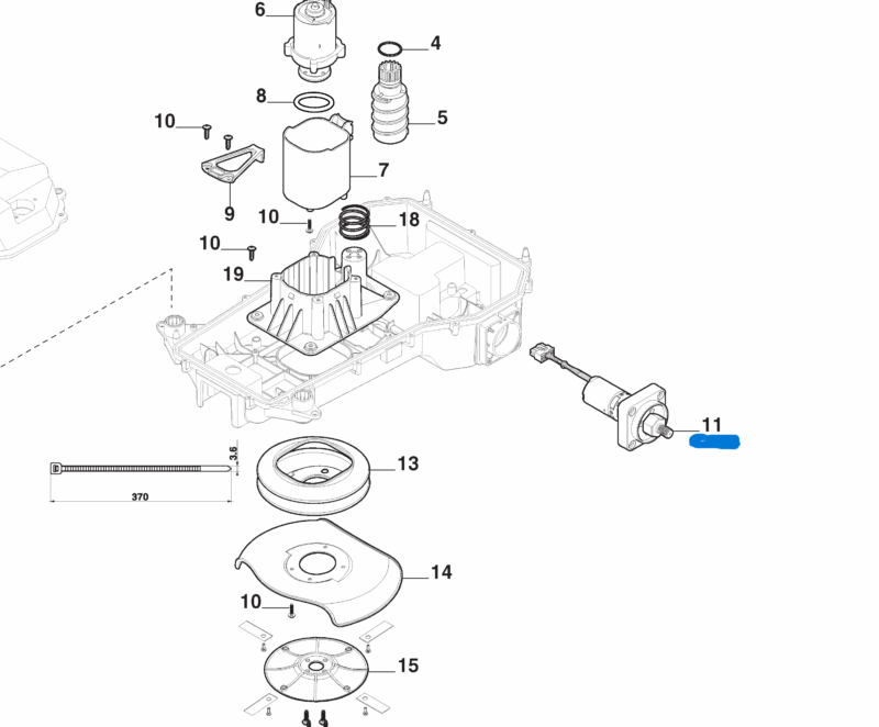 Varikliukas STIGA roboto 381395003/0