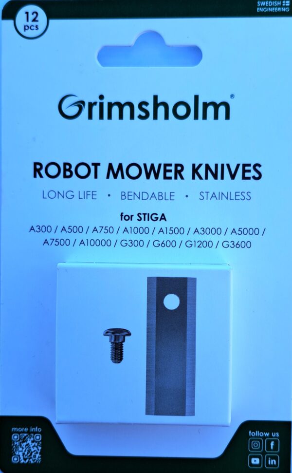 Grimsholm vejos robotų STIGA peiliukai